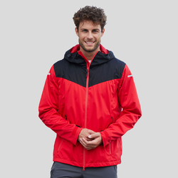 JN1180 James&Nicholson Softshell uomo bicolore antivento e antipioggia con cappuccio  100% poliestere riciclato