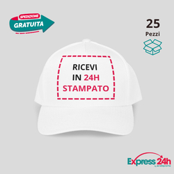 BS600 Cappellino economico personalizzato Stampato e Spedito in 24 ore
