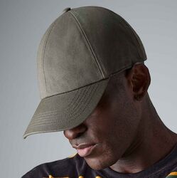 B54N Beechfield Cappellino in cotone organico a 6 pannelli con etichetta interna removibile per il rebranding