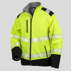 R476X Giacca softshell 3 strati alta visibilità EN ISO 20471 CL 2 100% poliestere 310g