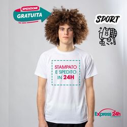 SP100 T-shirt Uomo Sportiva Tessuto tecnico traspirante Stampata e Spedita in 24 ore