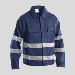 FUS49 Giubbetto Invernale con Bande Rifrangenti 100% cotone fustagno UNI EN 13688, CE prima categoria 