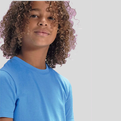 TK001 B&C #E150 kids T-shirt girocollo tubolare a maniche corte da bambino 100% cotone pre-ristretto e pettinato