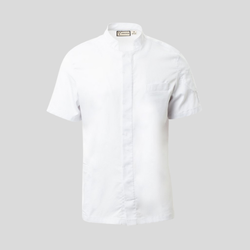 SUPREME SS Payper Giacca cuoco collo alla coreana maniche corte con chiusura centrale con bottoni 58% cotone 42% elastomultiestere 160gr