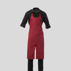 GOURMET Payper Grembiule unisex con pettorina e scollo arrotondato regolabile e spacco centrale 60% cotone 40% eme 190gr