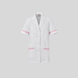 CARE LADY Payper Camice da donna a manica corta con collo rever classico abbottonatura a vista con bottoni  58% cotone 14% poliestere 28% elastomultiestere 125gr