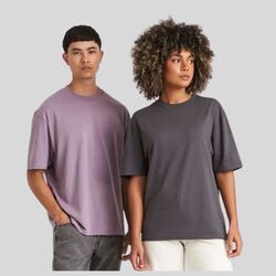 JT009 T-shirt a girocollo oversize maniche set-in 100% cotone 190g