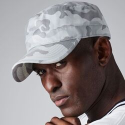 B33 Beechfield Cappello Army mimetico Chiusura con velcro 100% cotone