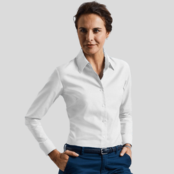 R932F Russell Camicia donna senza taschino tessuto oxford Easy Care. Da Lavoro e Corporate.