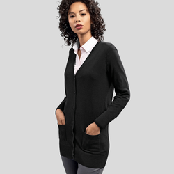 PR698 Premier Cardigan donna vestibilità lunga 55% cottone 45% acrilico