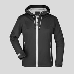 JN1097 James&Nicholson Giacca donna in softshell bicolore con cappuccio