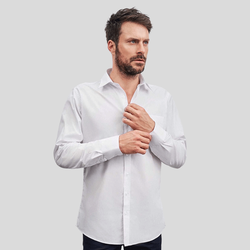 JN678 James & Nicholson Camicia uomo manica lunga con taschino tessuto easy-care in 20 colori