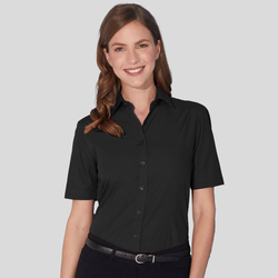 JN679 James & Nicholson Camicia donna maniche corte tessuto easy-care  65% poliestere, 35% cotone