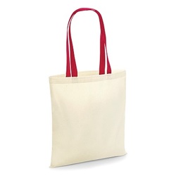 W101C Westford Mill Shopper 10l con manici in contrasto 100% cotone 65gr