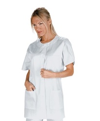 Alberville - Casacca donna girocollo a manica corta apribile 65% poliestere 35% cotone 125gr