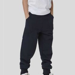 MIK950 Pantalone Bambino sgarzato parte interna a contrasto elastico alle caviglie 70% cot 30% pol