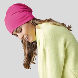 B368 Beechfield Cuffia slouch in maglia a doppio strato di cotone lunghezza 28 cm 95% cotone 5% elastane